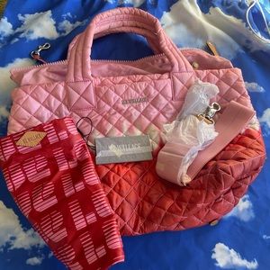 MZ Wallace Valentine’s Rose Tie Dye Small Metro Tote Deluxe Full Set